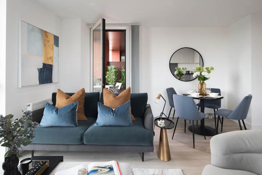 New Mansion Square Shared Ownership in Nine Elms - living room (image 1 of 10)
