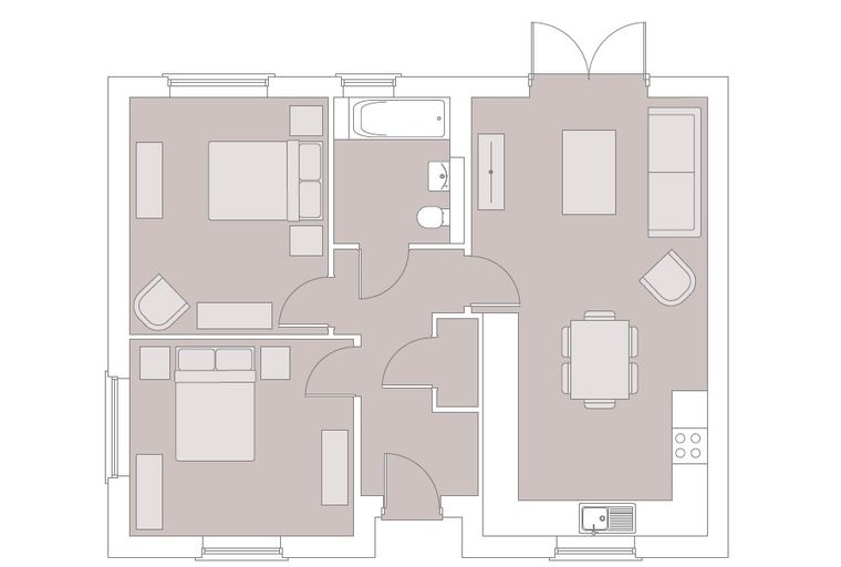 2 bedroom house for sale - Image 3