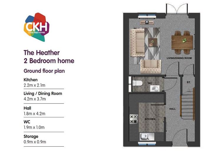2 bedroom house for sale - Image 2