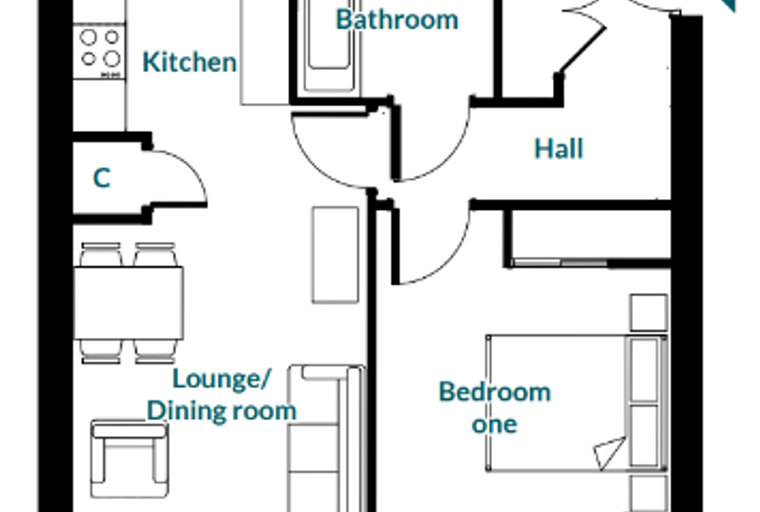 1 bedroom apartment for sale - Image 2