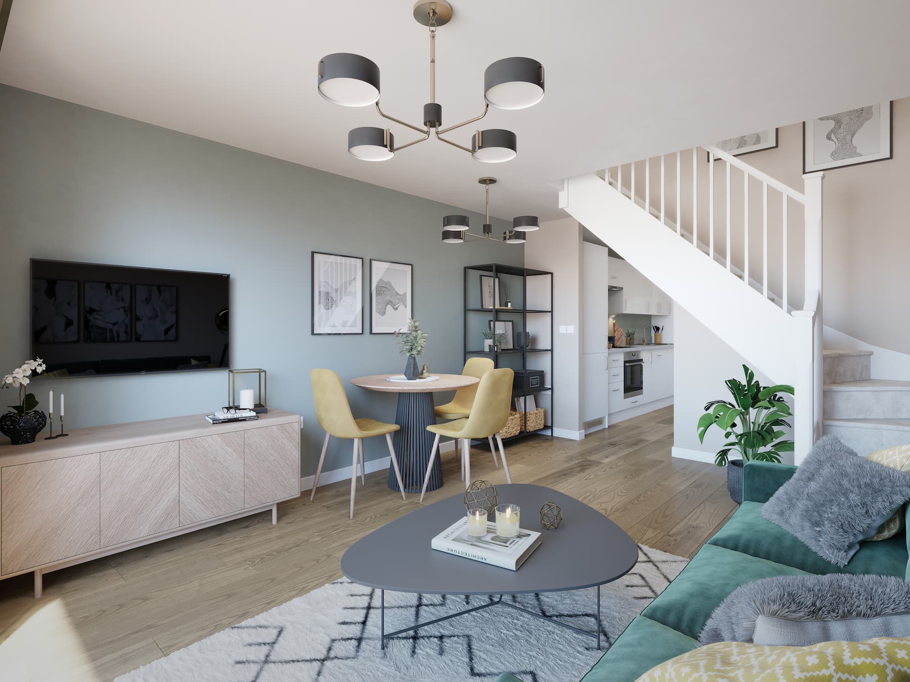 2 bedroom mid terrace with open plan layout - Image 1