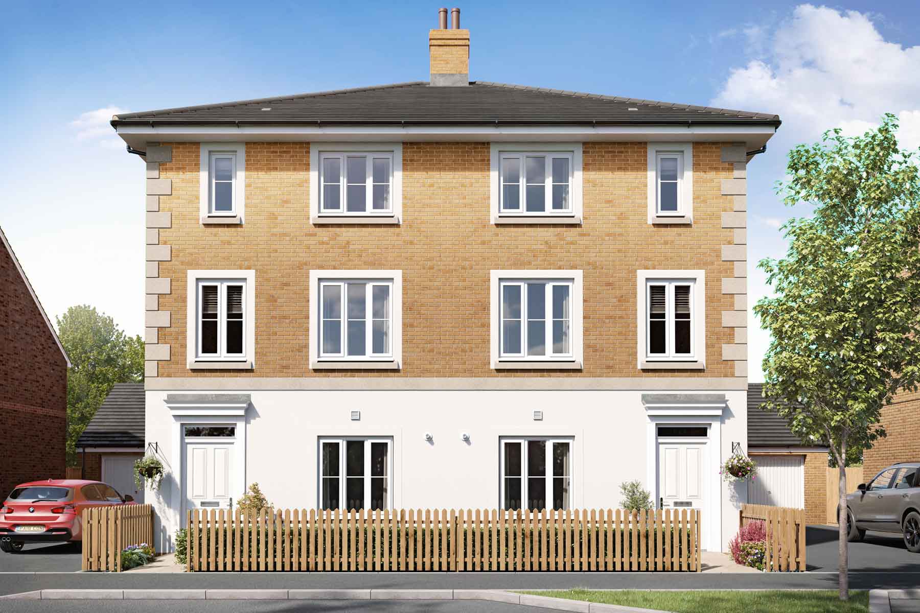 4 bedroom townhouse with garage and driveway - Image 1