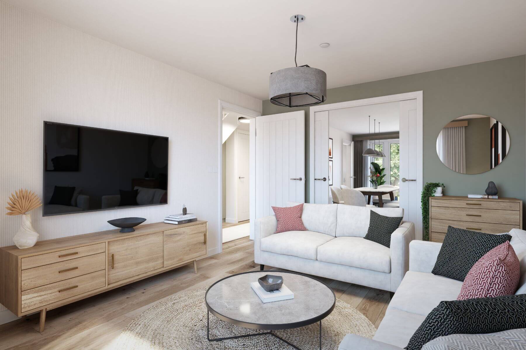 3 bedroom detached with views of green open space - Image 1