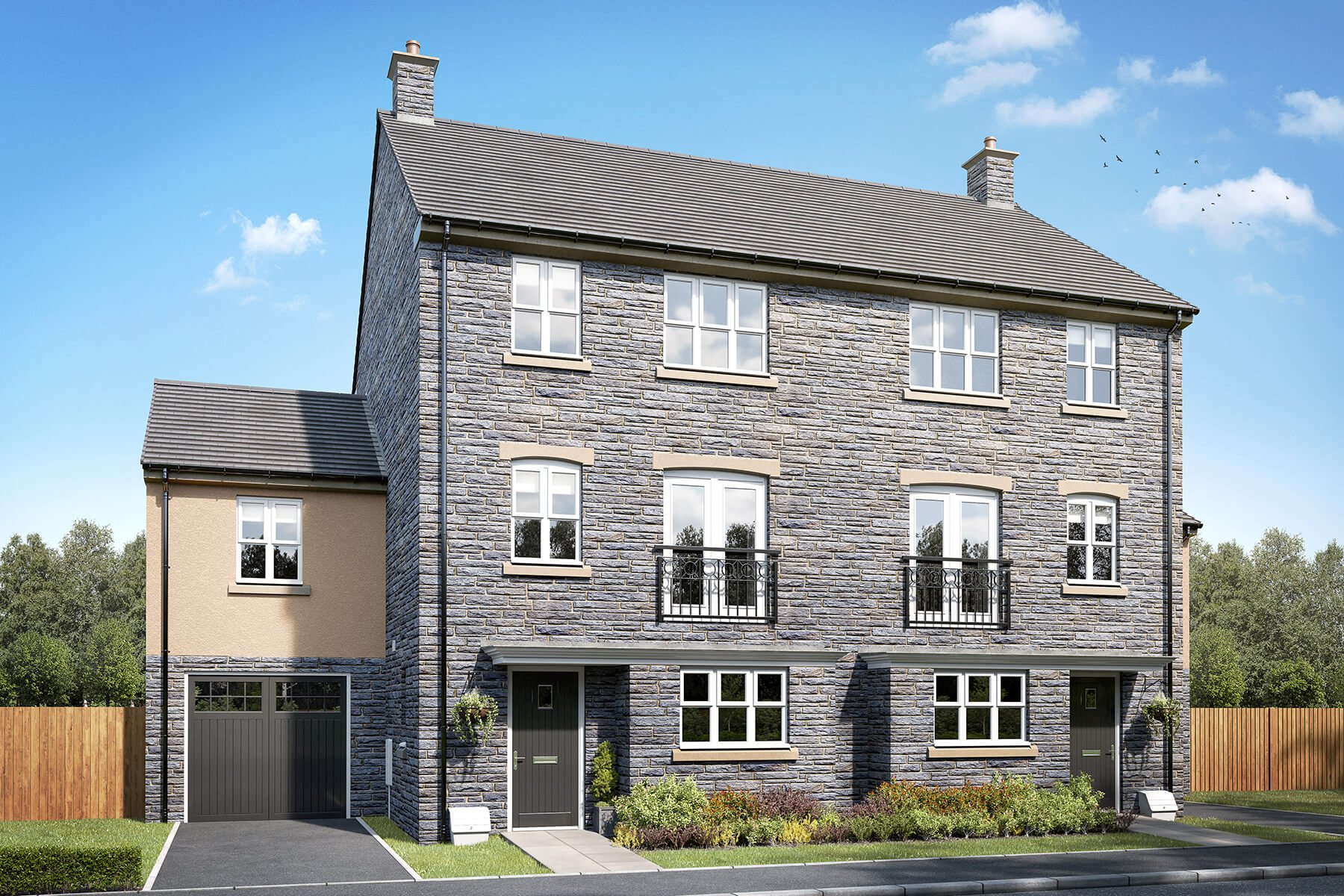 4 bedroom end terrace with south facing garden - Image 1