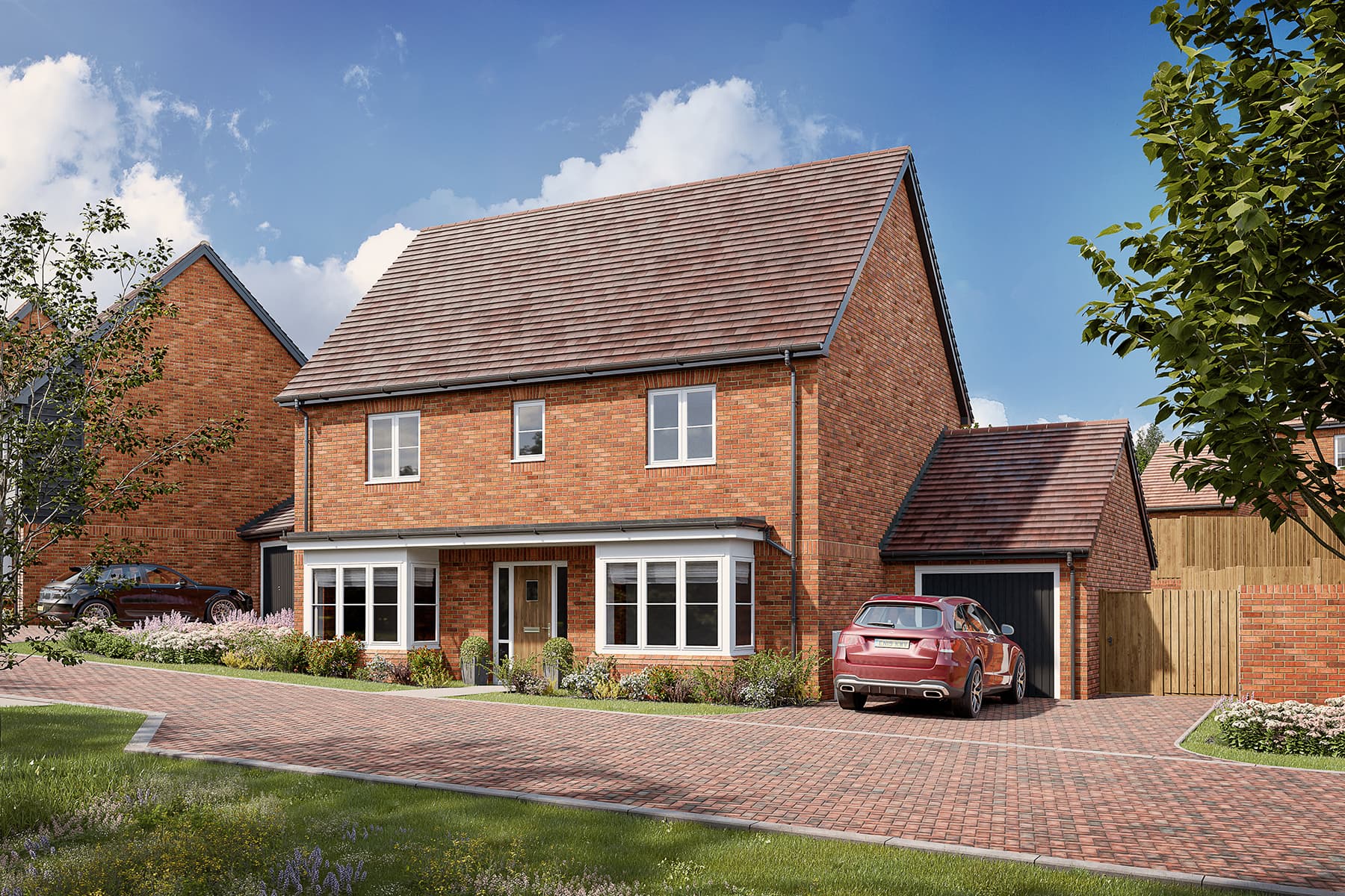 4 bedroom detached with study, garage and solar panels - Image 1