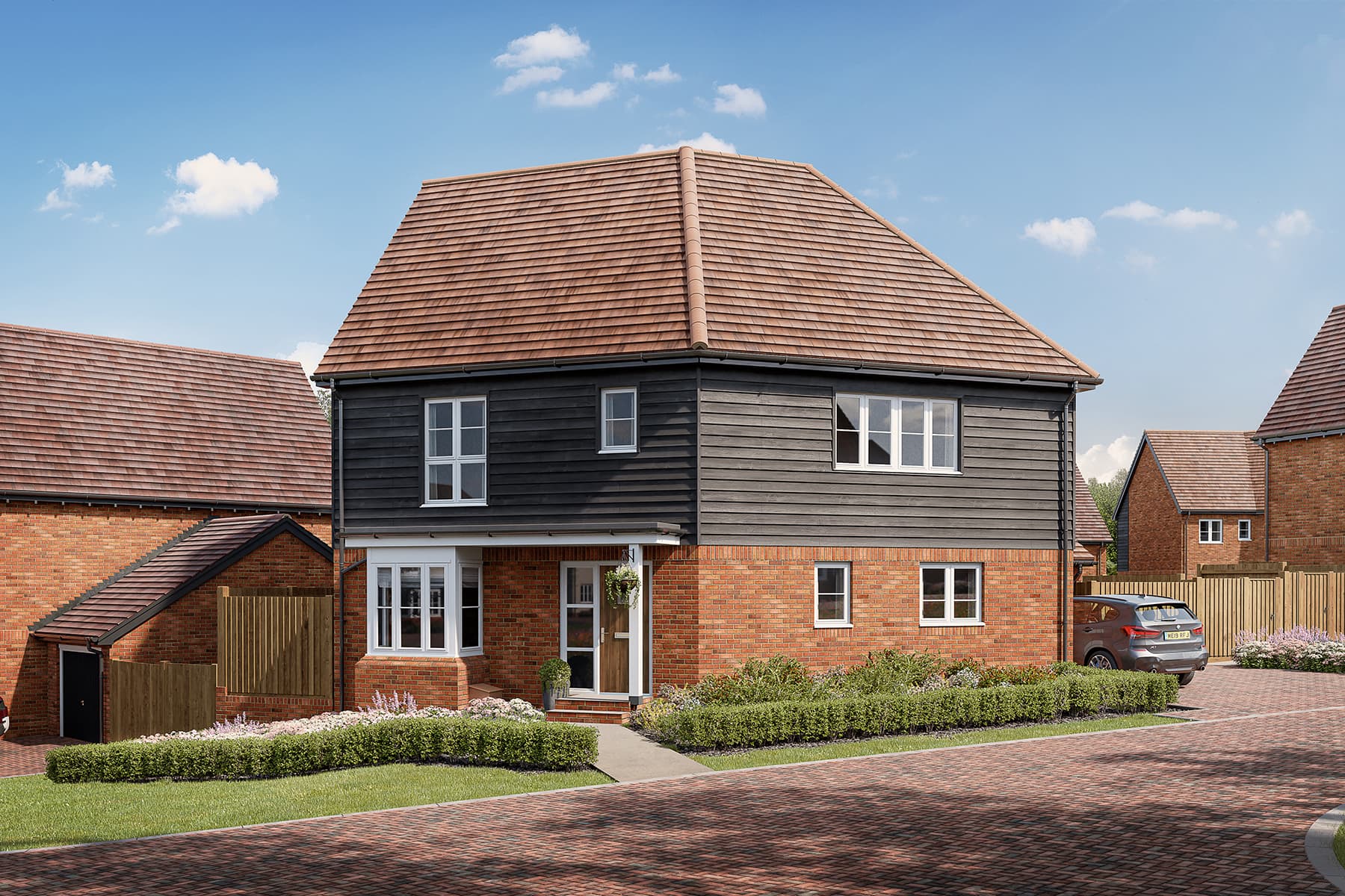 3 bedroom detached with garage and overlooking green space - Image 1